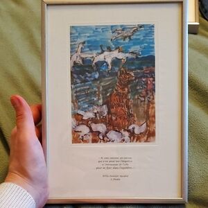 VTG Framed Print “Je suis comme un oiseau”, Jean-Paul Riopelle